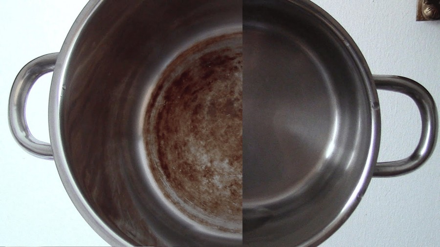 Отмыть посуду от пятен