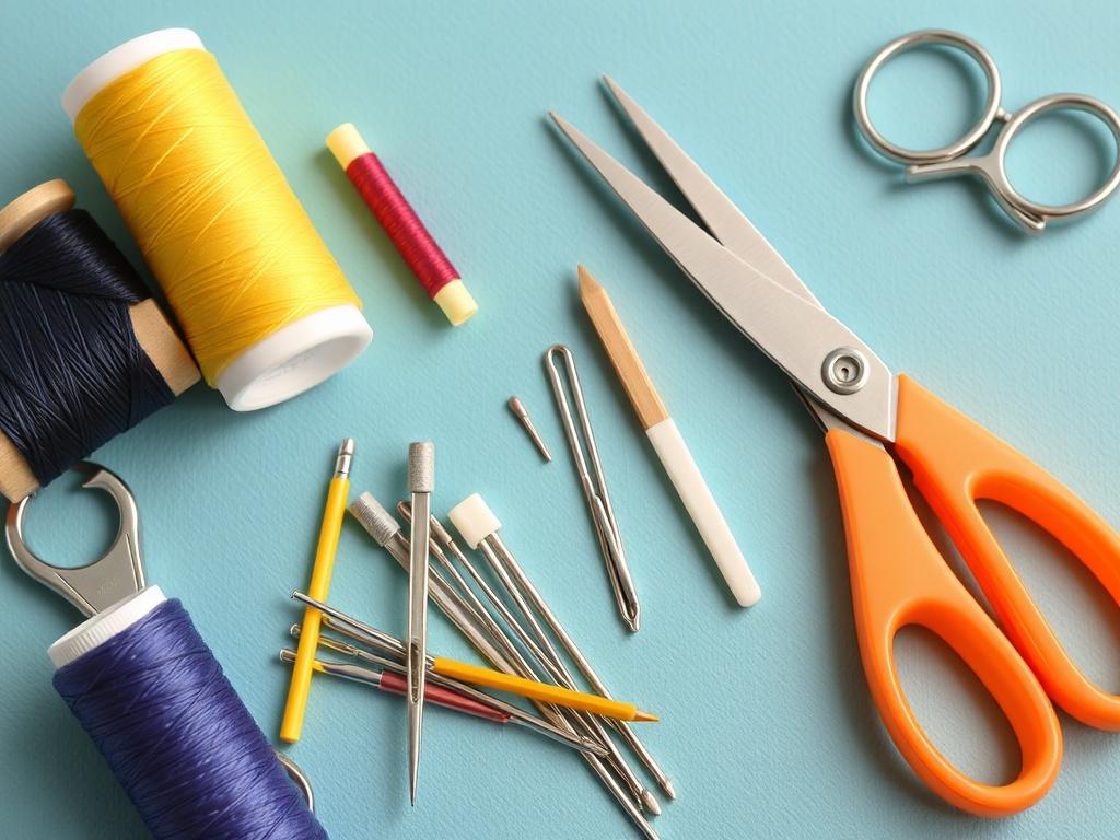 sewing accessories, threads, needles, scissors sewing accessories, threads, needles, scissorsфото